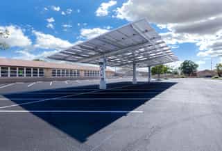 Secure and protected solar carport structure